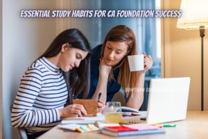 Two students developing essential study habits for CA Foundation success at Gowtham Commerce Institute in Peelamedu, Coimbatore, specializing in expert CA and CMA coaching