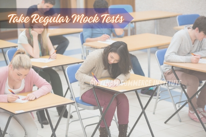 Students taking regular mock tests at Gowtham Commerce Institute in Peelamedu, Coimbatore, to strengthen preparation for CA and CMA